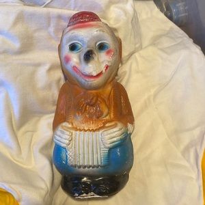 Vintage carnival chalk monkey piggy bank